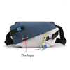 Nylon Panelled Waist Pack - Unisex Crossbody Chest Bag for Casual Outdoor Travel