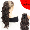 AZQUEEN 18-Inch (45 cm) Clip-In Wavy Ponytail Hair Extension - Heat-Resistant Synthetic, Layered Black/Brown