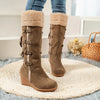 Women's Waterproof Winter Wedge Ankle Boots – Cross-Strap, Plush-Lined, 5–8 cm (2–3.1 in) Heel