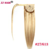 ZZHAIR 100% Human Remy Clip-In Wrap-Around Ponytail 16-26 in (40-66 cm) 140g Machine-Made Straight