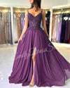 Green Satin Evening Gown with Applique Halter V-Neck Backless Formal Ball Dress