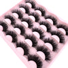 10 Pairs 3D Faux Mink 25mm Wispy Fluffy Volume Strip False Eyelashes Dramatic Cat Eye