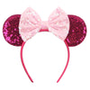 Disney Sequined Mouse Ear Headband with Rainbow Bow, Festival Party Hairband for Women & Girls