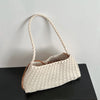 PU Hand-Woven Women's Bucket Shoulder Bag Vegetable Basket Sailboat Style Casual Vacation Handbag