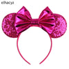 Disney Minnie Sequin Ear Headband with Polka Dot Bow, Girls & Women Party Hairband, Kids DIY Hair Accessory