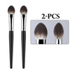 Peach Heart Blusher Brush - Small Flat Precise Makeup Brush for Powder, Cream & Liquid Blush (1 or 2-Pack)