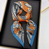 Silk-Feel Square Scarf 70 x 70 cm (27.6 x 27.6 in) Floral Satin Neckerchief – Women's Hair Band, Bandana & Wrap
