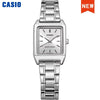 Casio Women's Quartz Stainless Steel Dress Watch – 30M Water-Resistant, Rectangle Case with Roman Dial