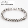 316L Stainless Steel Cuban Figaro Chain Bracelet, Unisex Vintage Punk K-Pop Link Bracelet