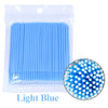 100-Pack Eyelash Microbrushes – Disposable Lash Extension Cotton Swabs for Precise Makeup Application & Cleaning