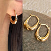Geometric Metal Hoop Earrings for Women - Gold & Silver Tone Lightweight Everyday Jewelry