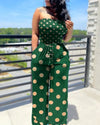 Polka Dot Off-Shoulder Jumpsuit for Women — Casual Spring/Autumn Streetwear & Office