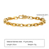Chunky Gold-Plated Stainless Steel Link Chain Bracelet for Women — Waterproof Layering Wristband