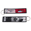 Anime Embroidered Keychain Double-Sided Key Fob 3 x 13 cm (1.2 x 5.1 in) for Backpacks Cars Motorcycles Gift