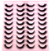 20 Pairs 3D Mink-Effect False Eyelashes Natural Long Full Strip Lashes (10–15 mm / 0.4–0.6 in) DIY Makeup Kit