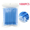 500/1000 Pack Colorful Crystal Eyelash Micro Brushes - Disposable Lash Cleaning & Makeup Remover Tools