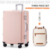 Trolley Luggage 20 24 26 28 Inch Aluminum Frame Rolling Luggage Case USB Travel Suitcase on Wheels Combination Lock Carry-On Luggage