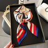 Luxury Square Silk-Feel Scarf 70 x 70 cm (27.6 x 27.6 in) Korean Fashion Floral Bandana Kerchief Wrap