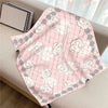 Twill Silk Square Scarf 90 x 90 cm (35.4 in) - Floral & Letter Print Women's Neck Kerchief Wrap