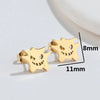 Cute Halloween Ghost Stud Earrings for Women – Stainless Steel Cartoon Minimalist Earrings (Black/Silver/Gold/Rose Gold)