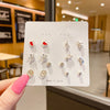 S925 Silver Needle Mini Stud Earrings Set for Women and Girls, Cute Geometric Fashion Jewelry Gift