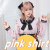 Kawaii Jirai Kei Lolita Y2K Japanese Style Peter Pan Collar Blouse Long Sleeve Sweet Bow Casual Aesthetic Top
