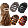 Leopard Oval Flat Hair Clips for Women — Large Round Flat Claw French Hair Clips, Trendy Hair Accessories