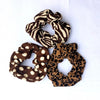 2-Pack/3-Pack Retro Leopard Print Thick Fabric Hair Loops – Elastic Hair Ties for Women