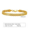 18K Gold Plated Paperclip Chain Bracelet for Women Adjustable Twist Link Chunky Stackable Layered Jewelry