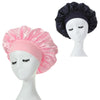2-Pack Milk Satin Wide-Brim Hair Bonnets for Women – Elastic Band Sleep & Protective Caps
