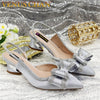 Elegant African-Inspired High Heel Chain Slingback Sandals for Women – Party & Wedding Pumps