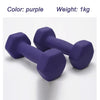 1 kg (2.2 lb) Women's Plastic-Dipped Dumbbell for Home Fitness & Strength Training (Multicolor)