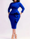 Plus Size Commuter Pencil Dress – Elegant Office Sheath