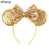 Disney Sequined Mouse Ear Headband with Rainbow Bow, Festival Party Hairband for Women & Girls