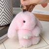 15 cm (5.9 in) Rabbit Fur Pom Pom Keychain – Cute Bag Charm & Car Pendant for Women Gifts