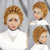 Chocolate Brown 13x4 Transparent Lace Front Short Bob Loose Wave Pixie Cut Remy Human Hair Wig