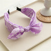 Cotton Cashew Flower Print Wide Soft Headband Bow Cross Ethnic Hair Hoop for Women