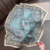 Polyester Satin-Look Square Scarf 70 x 70 cm (27.6 x 27.6 in), Cat Print Headscarf, Neck Wrap, Bandana for Women