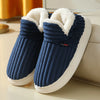 Faux Fur Plush Slippers for Women & Men — Warm Fuzzy Indoor Winter House Slippers with Soft Rubber Sole