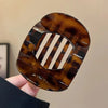Korean Acetate Leopard Hair Clip – Spring Spoon Top Hair Claw for Women