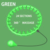 Adjustable Weighted Hula Hoop - 24-Segment Fitness Hoop with Silicone Gravity Ball, Fits up to 47 in (120 cm) Waist, Silent Massage Rollers for Home Workout