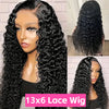 30-Inch (76 cm) Deep Wave HD Lace Front Human Hair Wig 13x6 Pre-Plucked Brazilian Curly Natural Black
