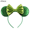 Disney Sequined Mouse Ear Headband with Rainbow Bow, Festival Party Hairband for Women & Girls