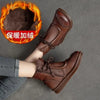 Women's Korean Style Lace-Up Flat Ankle Boots Soft Non-Slip PU Upper for Spring/Autumn