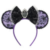 Disney Mickey Mouse Sequin Ears Headband with Bow - Halloween Party Cosplay Hairband for Women & Kids