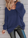 Women's Plus Size Cable Knit Sweater Solid Color Round Neck Long Sleeve Jumper for Fall & Winter