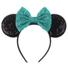 Disney Sequined Mouse Ear Headband with Rainbow Bow, Festival Party Hairband for Women & Girls