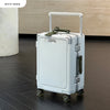 Front-Opening Polycarbonate Carry-On Spinner with Aluminum Frame, Laptop Compartment, USB Charging Port & Lock