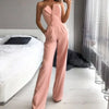 Women's Strapless Wide-Leg Jumpsuit Sleeveless High-Waist Full-Length Romper Elegant White Summer Party and Work Outfit