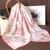 Satin-Look Square Scarf 27.6 x 27.6 in (70 x 70 cm) Cat Print Headscarf, Neck Wrap & Bandana for Women